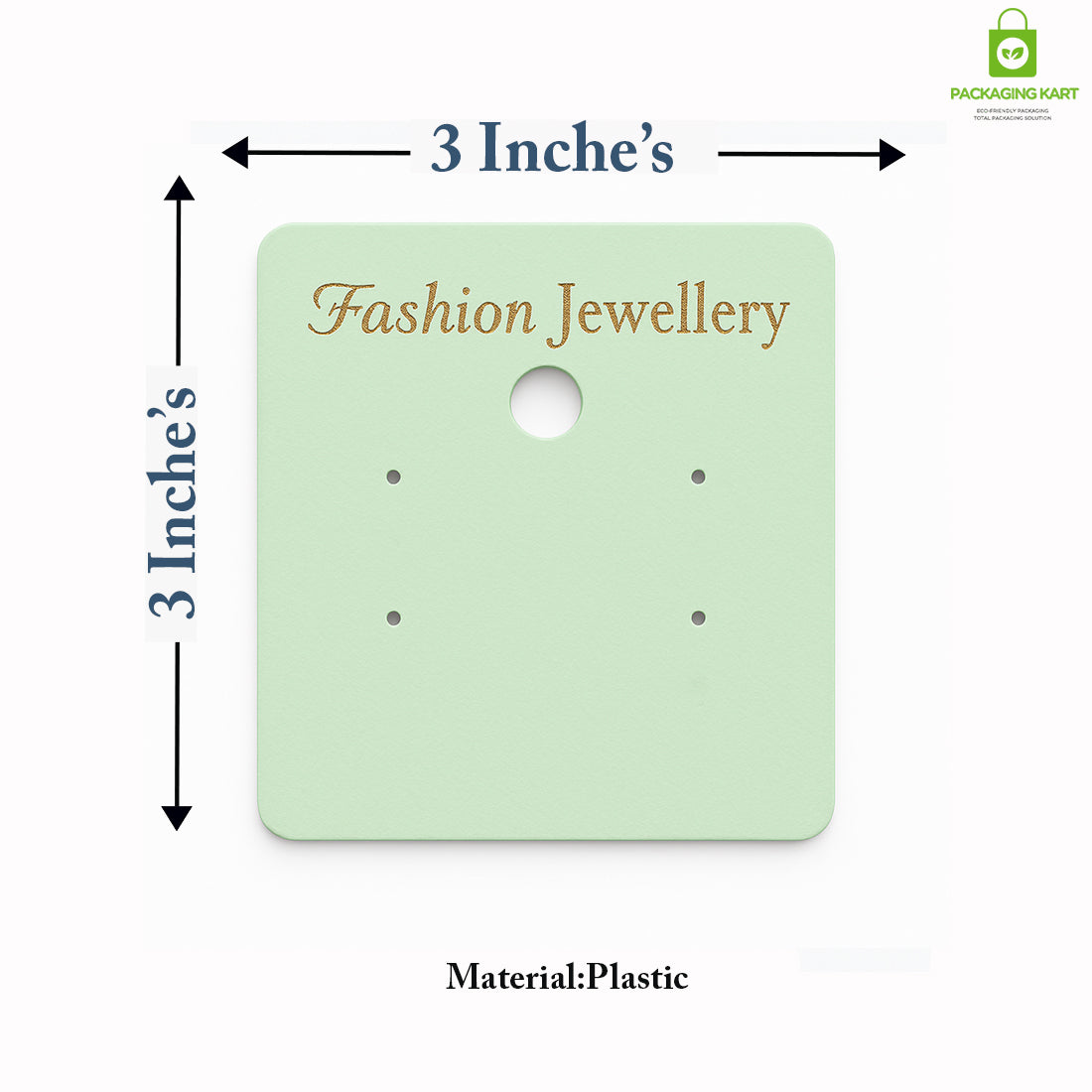 Green Stud Earrings Display Cards – Clean & Minimalist Jewelry Holder