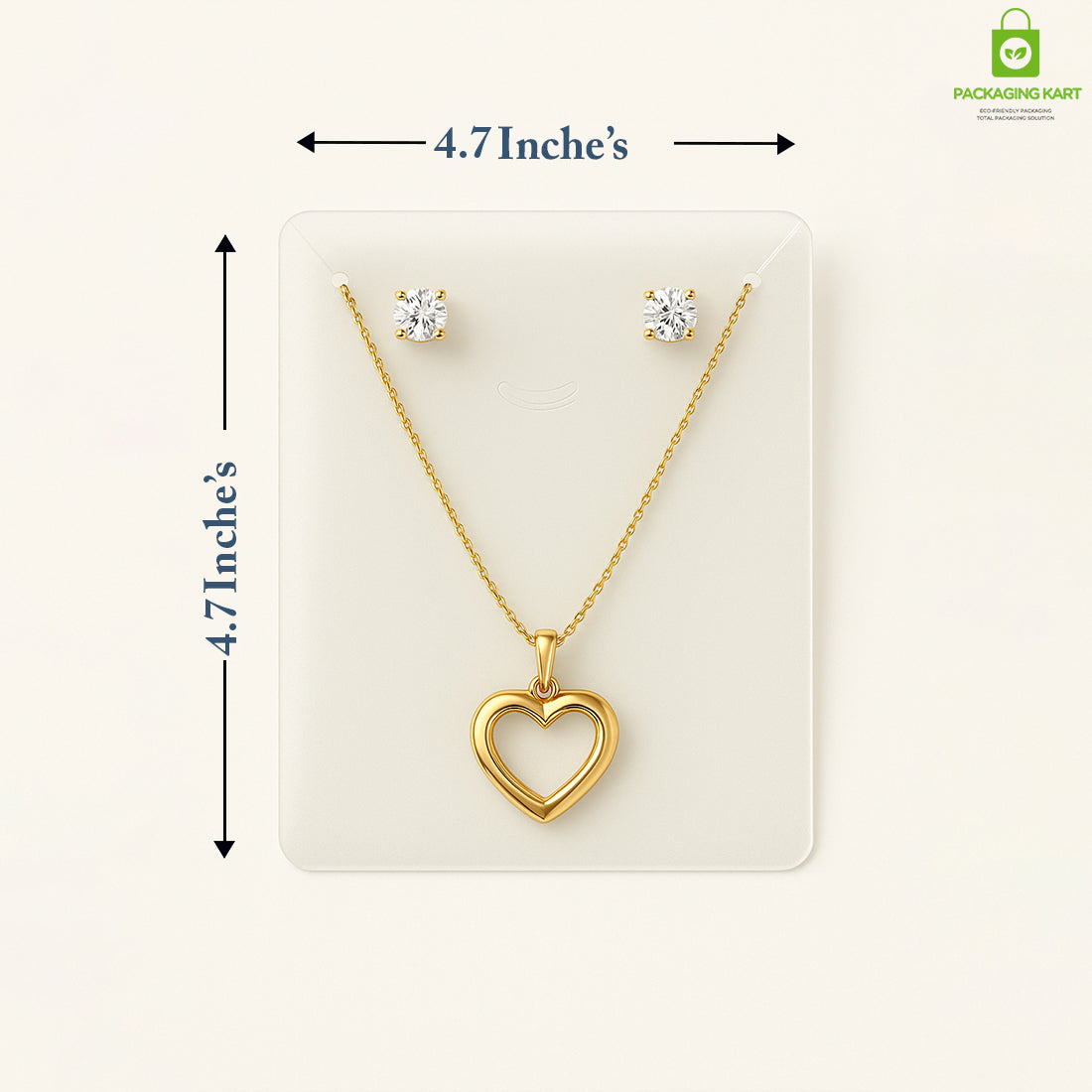 White Plastic Jewellery Set Card – Elegant Display for Fashion Jewellery