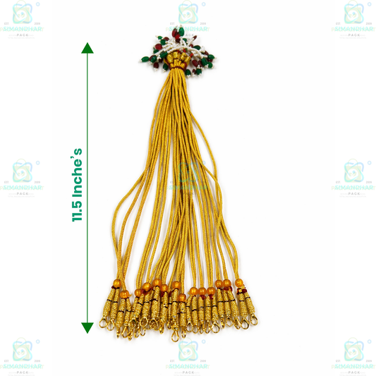 Gold Plated Jewellery Set with Adjustable Dori for Women & Girls