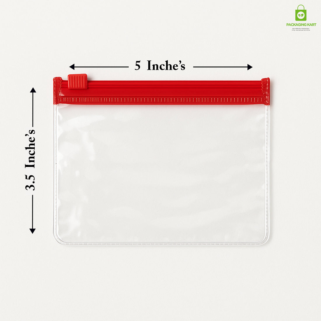 Red Clear Jewelry Pouch – Transparent Zip Bag for Earrings, Rings & Gifts