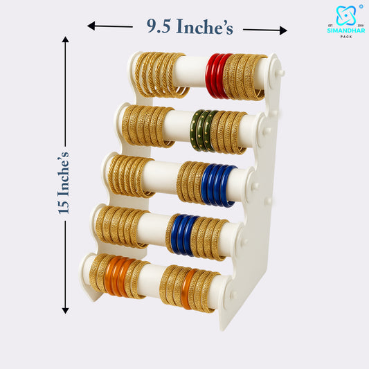 Black Plastic 5 Roll Jewelry Bangle Display Stand Holder For Jewelry Storage And Jewelry Shop