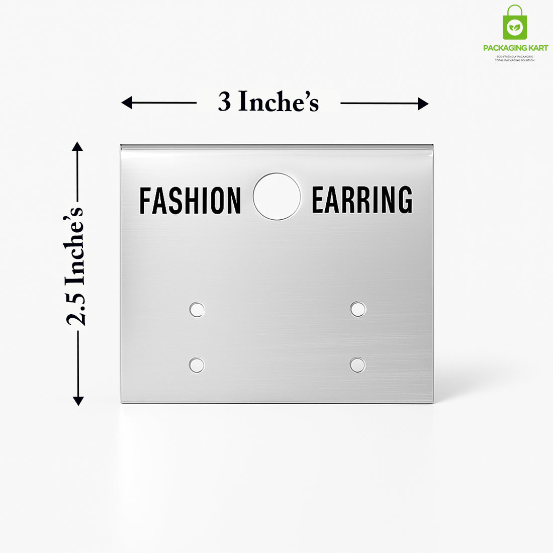 Earring Display Cards Silver Finish – Ideal for Studs, Hoops & Dangling Earrings