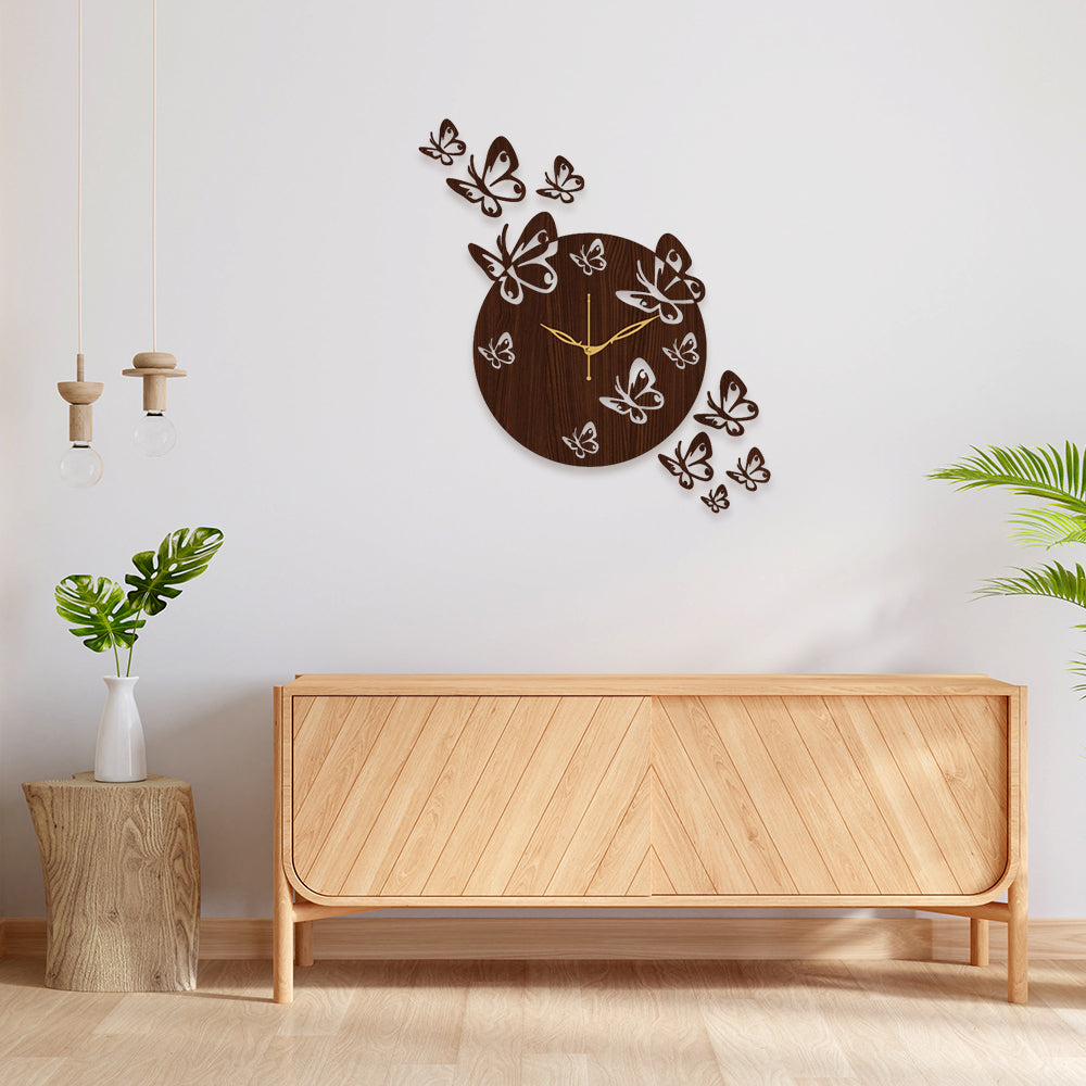 Decorative Wall Clock with Floral Design