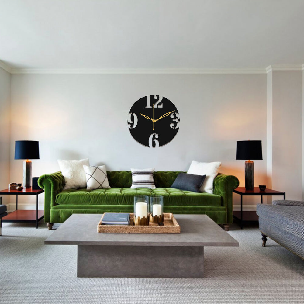 Modern Round Decorative Wall Clock with Silent Movement