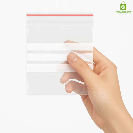 Food Storage Ziplock Bags – 350 Gauge with Label Panel