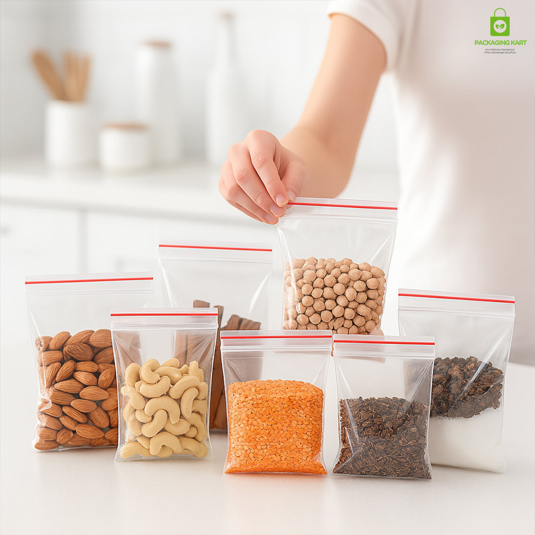 Transparent Zip Lock Bag for Food and Jewellery Packaging