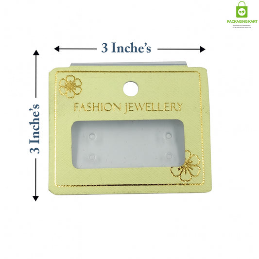 Glossy Yellow Earrings Display Card – Jewelry Organizer