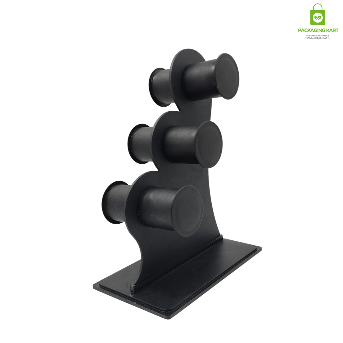 Black Plastic 3 Roll Jewelry Bangle Display Stand Holder For Jewelry Storage And Jewelry Shop