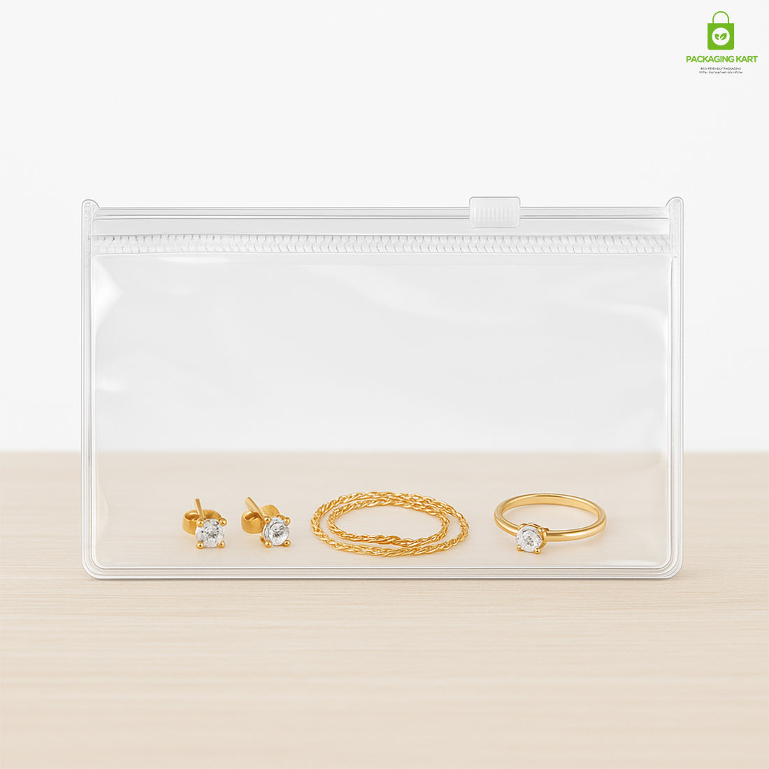 Jewellery Organiser Storage Pouches Clear Zip Lock Cover for Rings, Earings, Necklace, Transparent