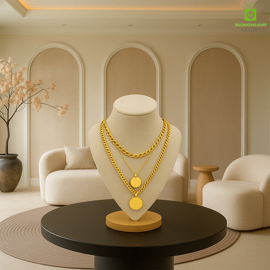 Ethnic Cream Velvet Jewellery Set ā Traditional and Elegant
