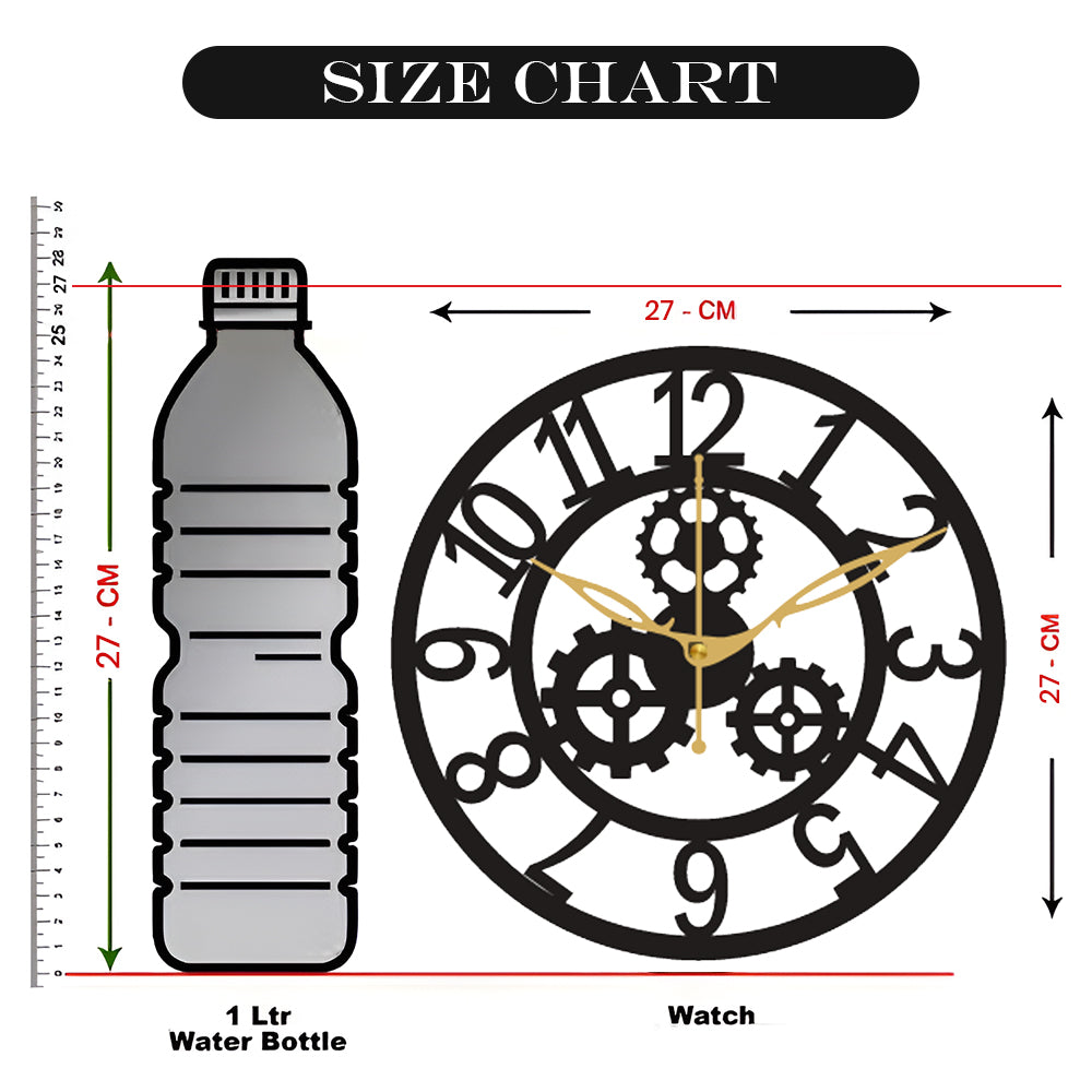 Chic Decorative Wall Clock with Metallic Finish