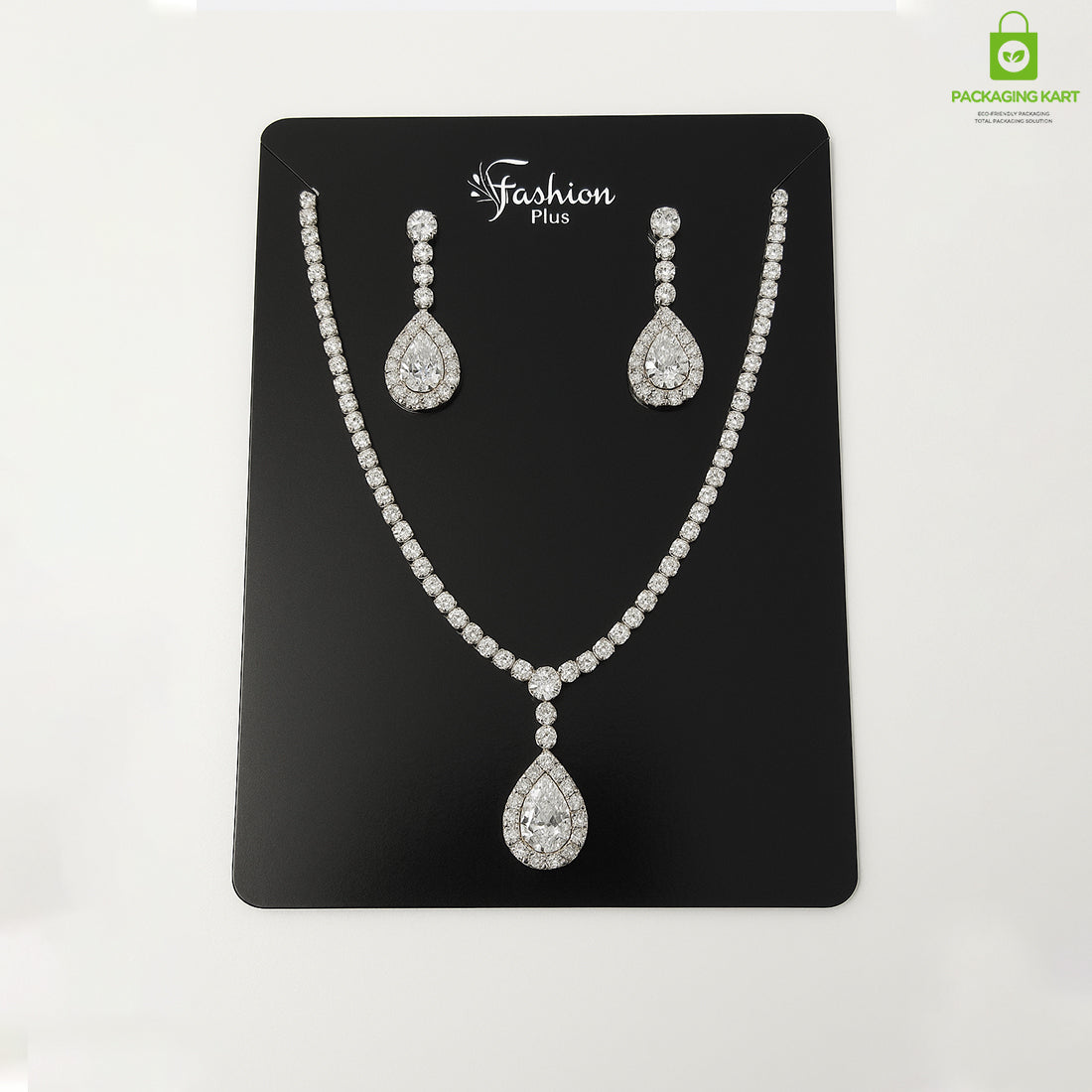 Fashion Jewellery Set Card in Black for Elegant Packaging