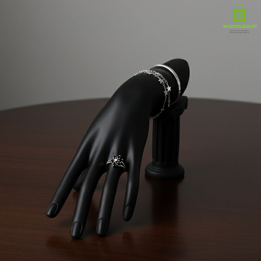 Premium Black Hand Statue Jewellery for Rings, Bracelets & Accessories