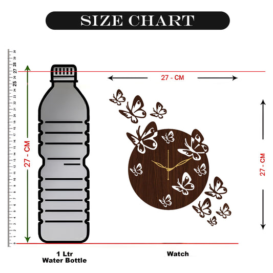 Decorative Wall Clock with Floral Design