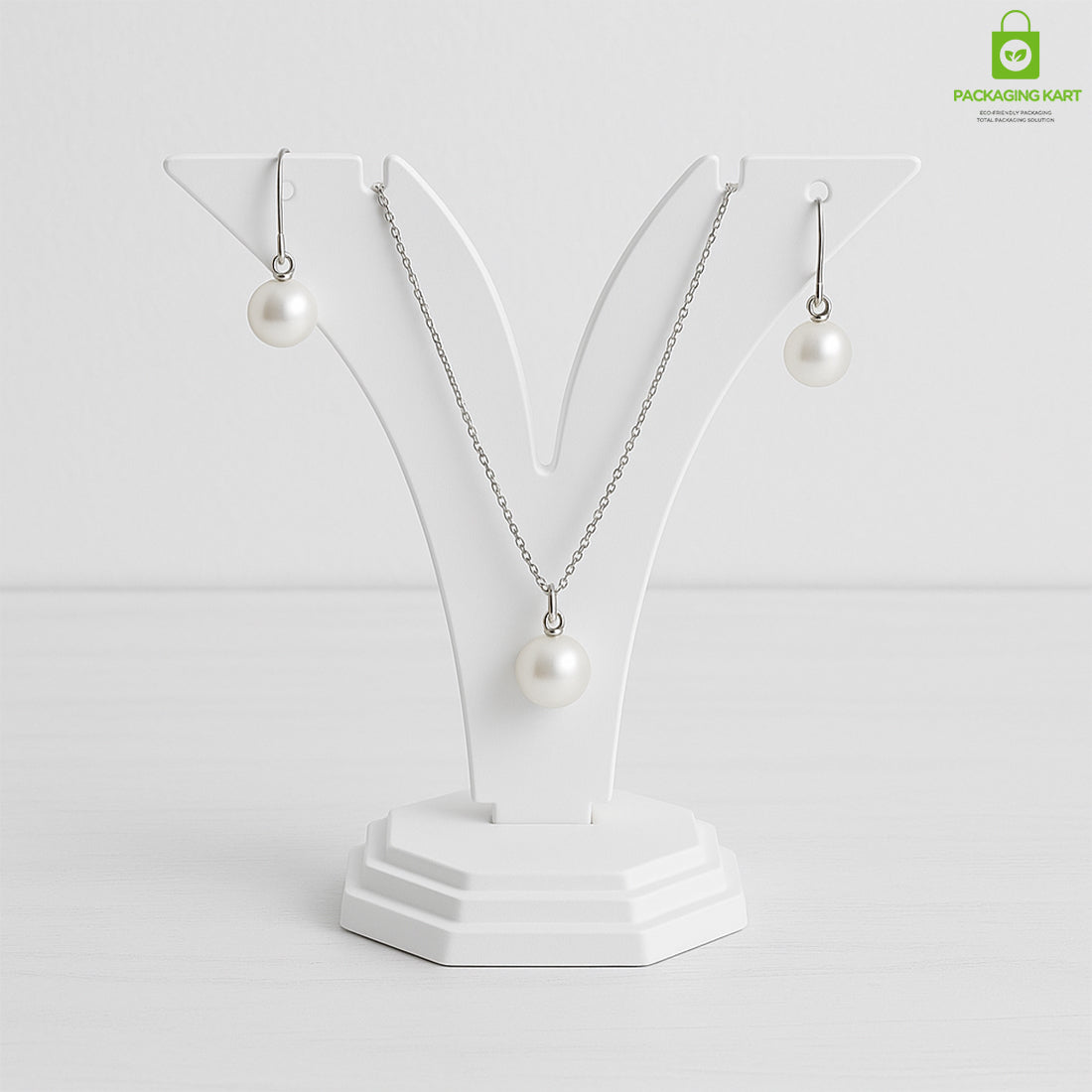 Minimalist White Earring Holder – Y Shape Jewelry Organizer