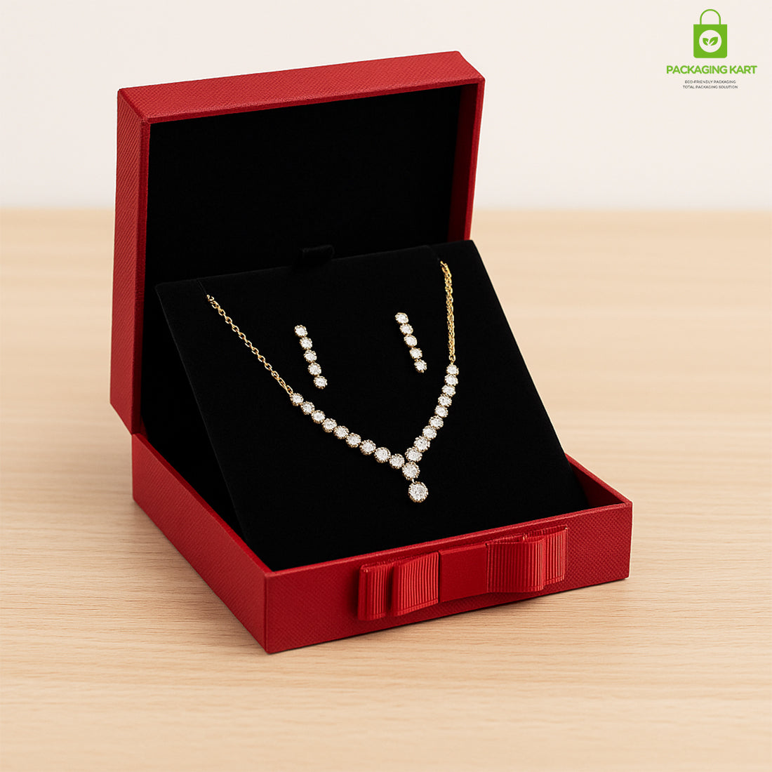 Red Multi-Layer Jewellery Box with Lock – Safe & Durable