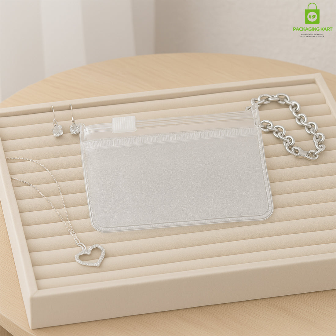Multipurpose Silver Zipper Pouch – Ideal for Jewellery & Accessories