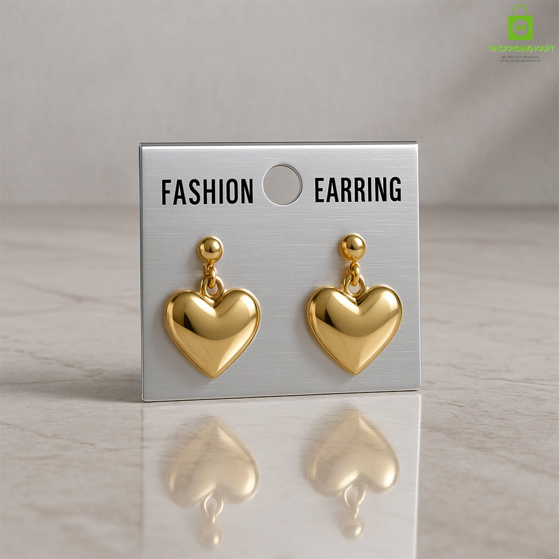 Earring Display Cards Silver Finish – Ideal for Studs, Hoops & Dangling Earrings