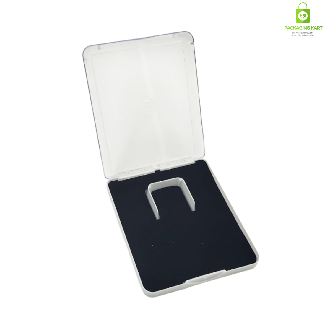Premium Blue Velvet Plastic Box – Necklace & Earrings Jewellery Organizer