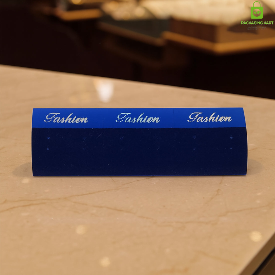 Elegant Blue Velvet Earrings Display Card for Retail & Gifting