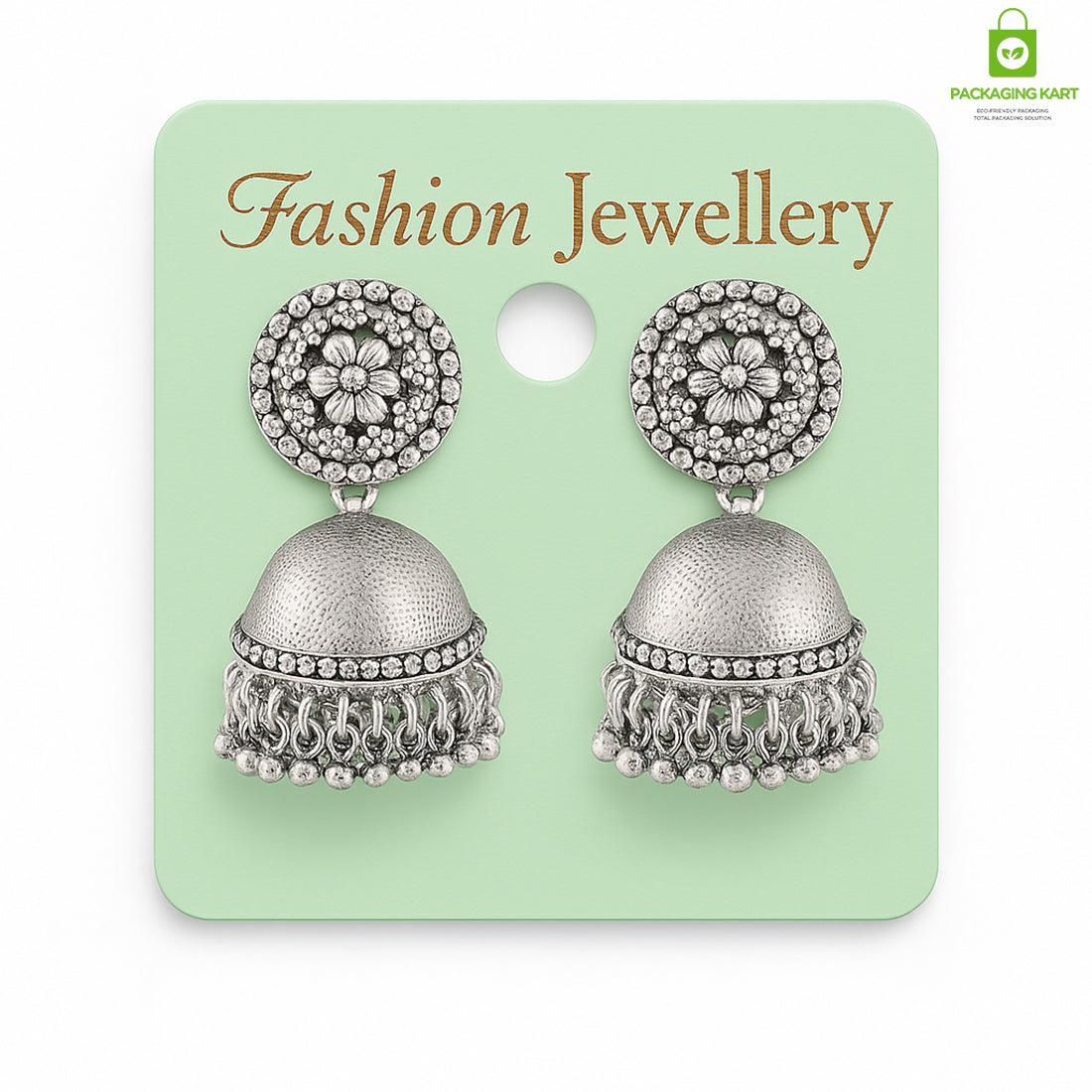 Green Stud Earrings Display Cards – Clean & Minimalist Jewelry Holder