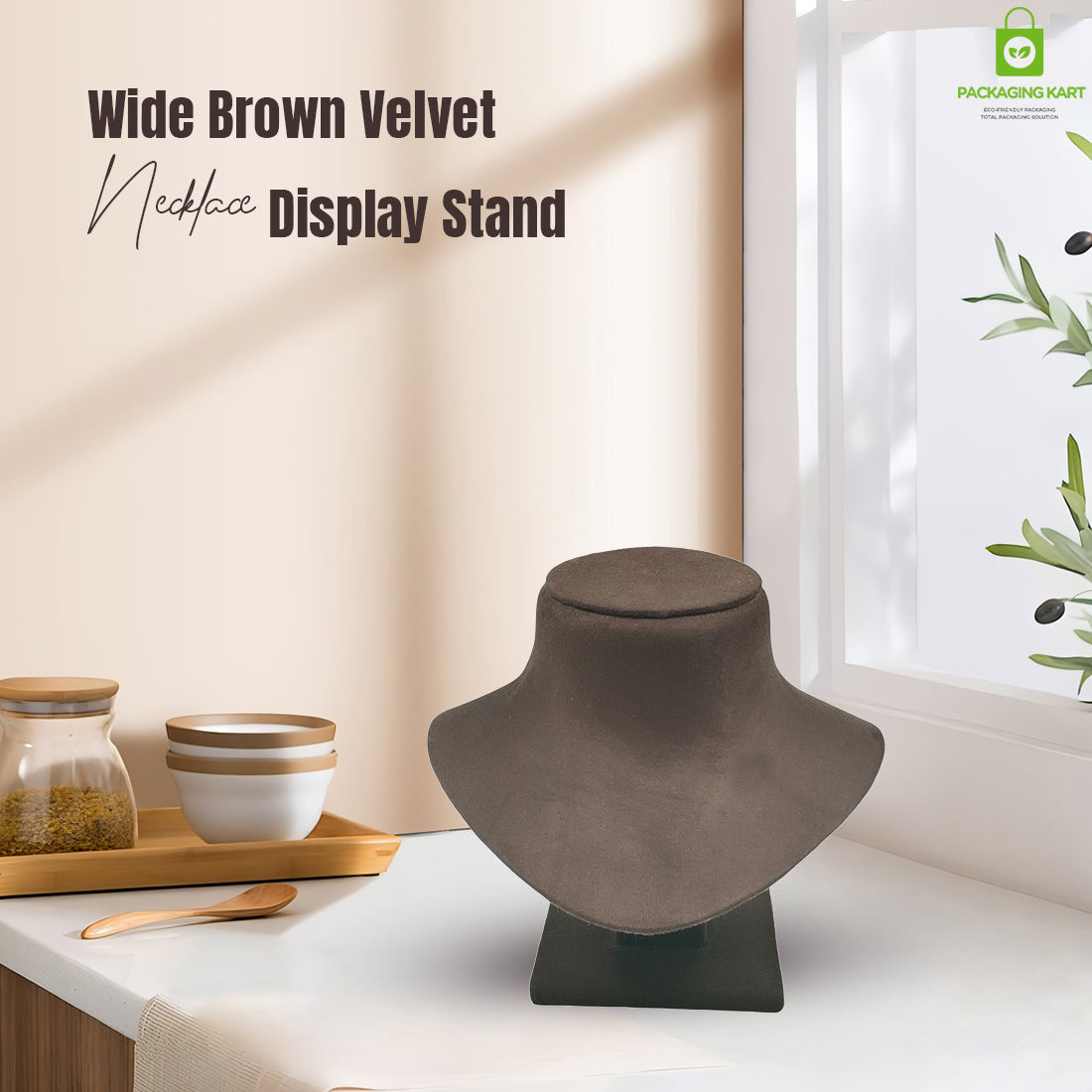 Velvet Jewellery Set in Rich Brown – Sophisticated & Classy