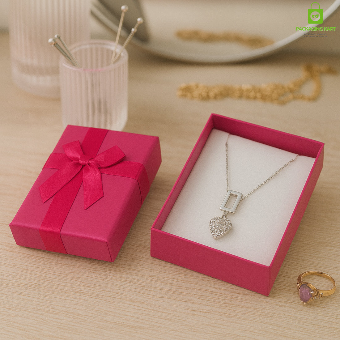 Luxury Light Pink Jewellery Case – Keep Your Rings, Earrings & Necklaces Organized