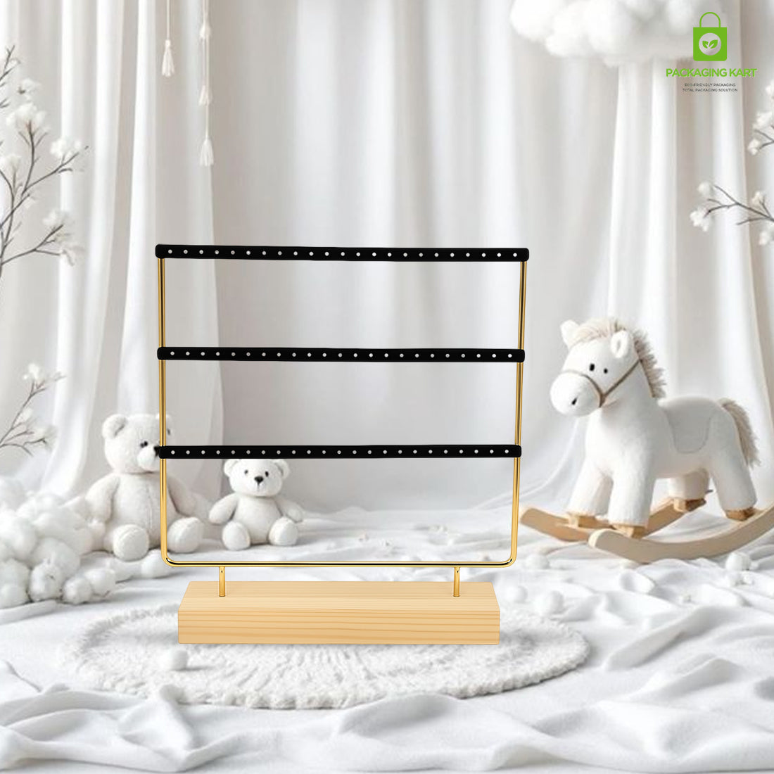 Yellow Earrings Tray Holder – Fancy & Durable Jewelry Organizer