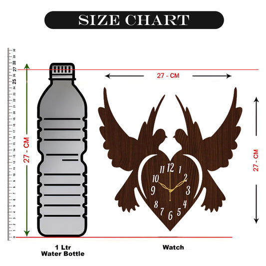 Classic Wooden Analog Wall Clock for Bedroom & Hall