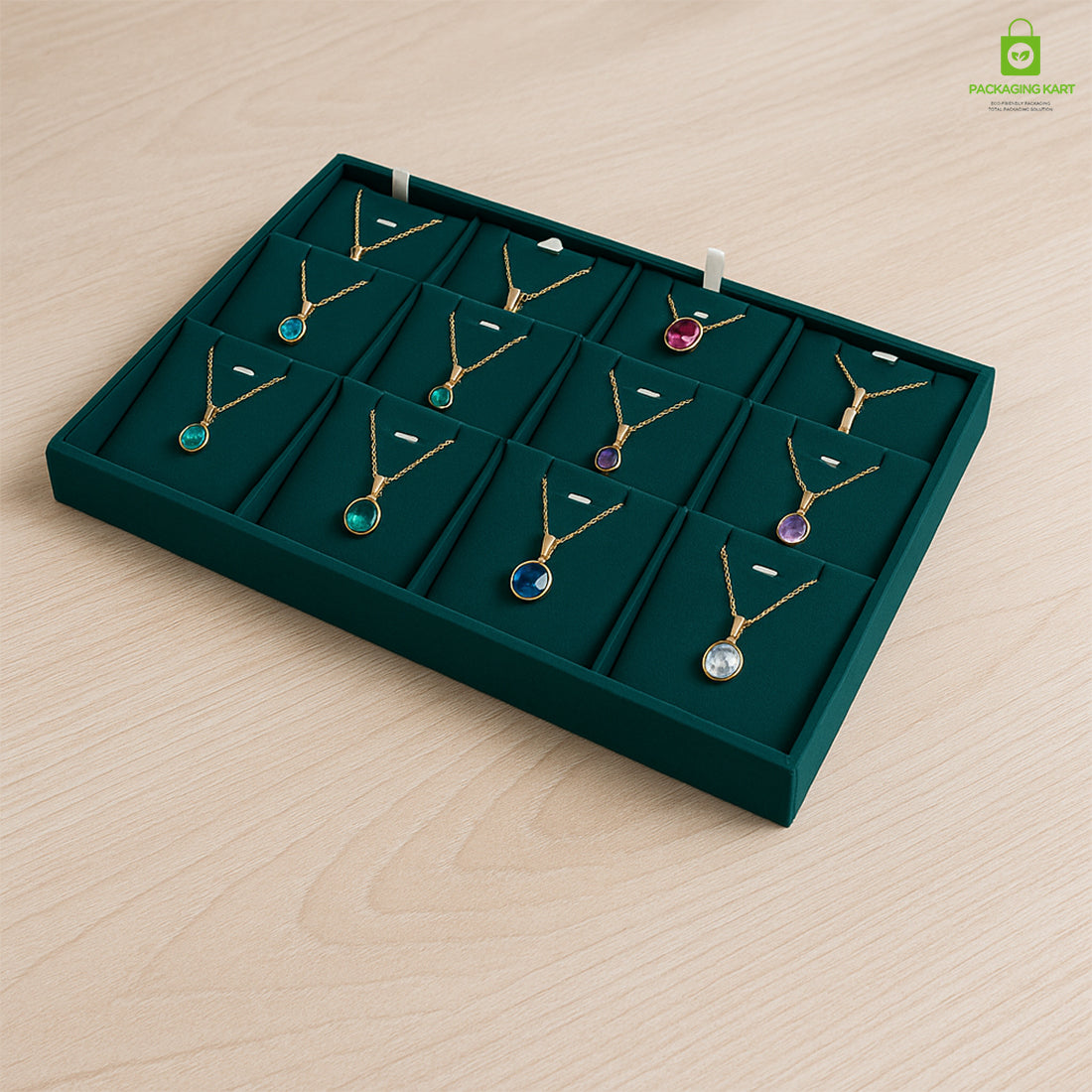 Premium Green Pendant Chain for Jewellery Tray & Necklace Storage