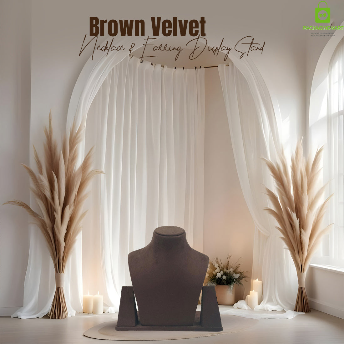 Elegant Brown Velvet Jewellery Set for Women – Premium Gift Box
