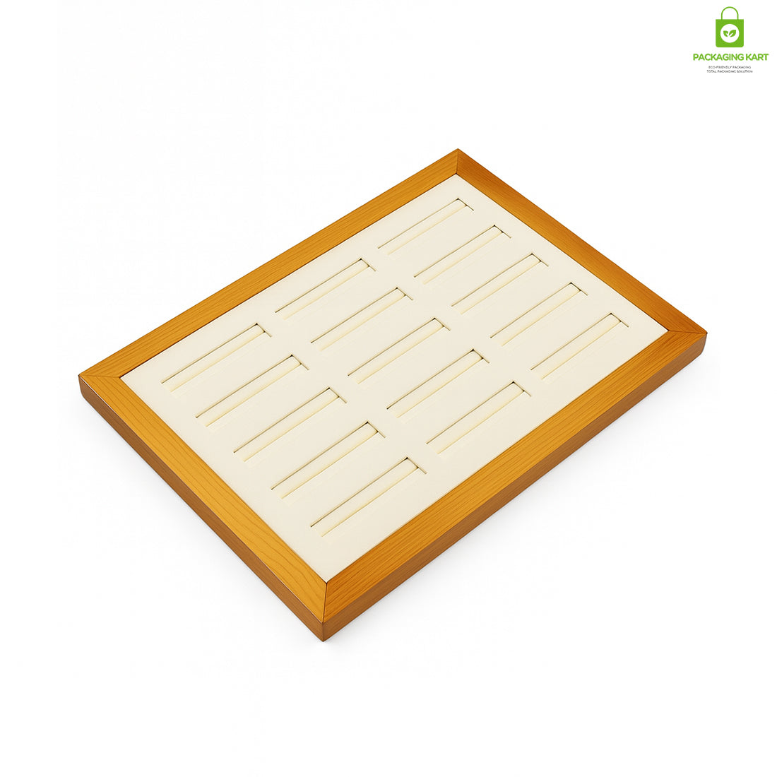 Elegant Wooden Kada Velvet Jewellery Tray – Perfect for Display