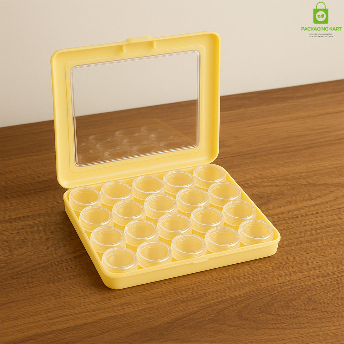 Round Jewellery Plastic Box Set – 20 Pcs Ivory Colour Organizer