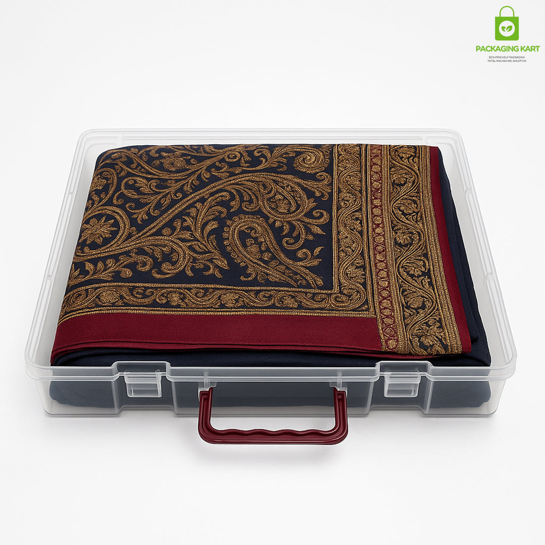 Transparent Plastic Saree Box – Easy View Storage