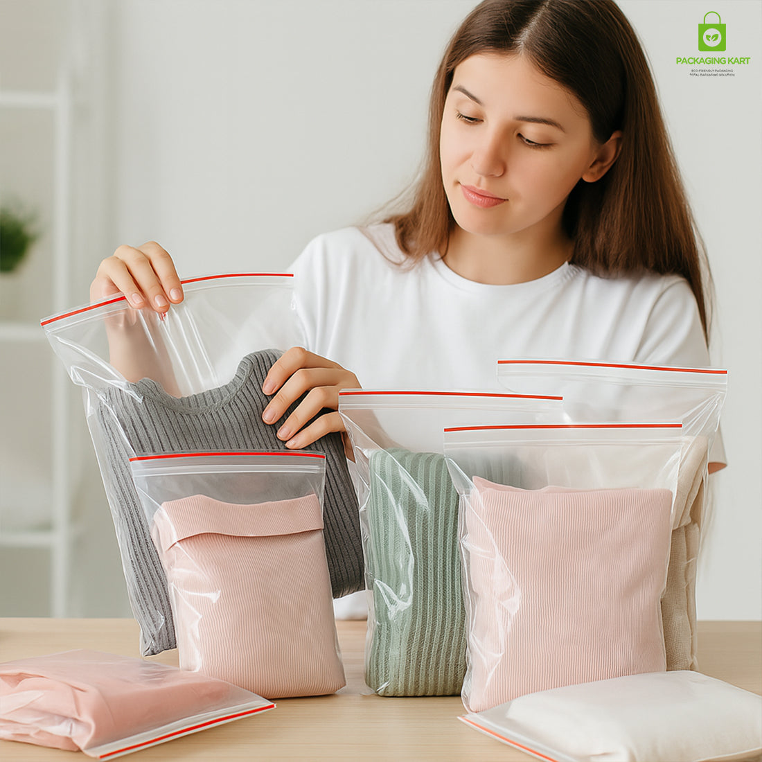Transparent Zip Lock Bag for Food and Jewellery Packaging