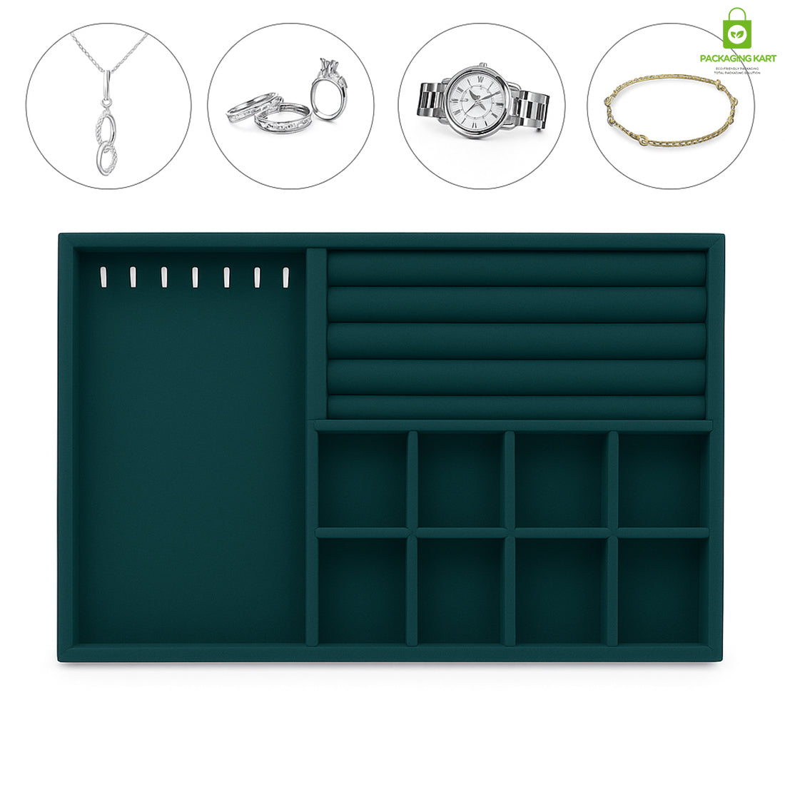Luxury Green Velvet Box for Bracelet, Kada & Watch – Premium Jewellery Packaging