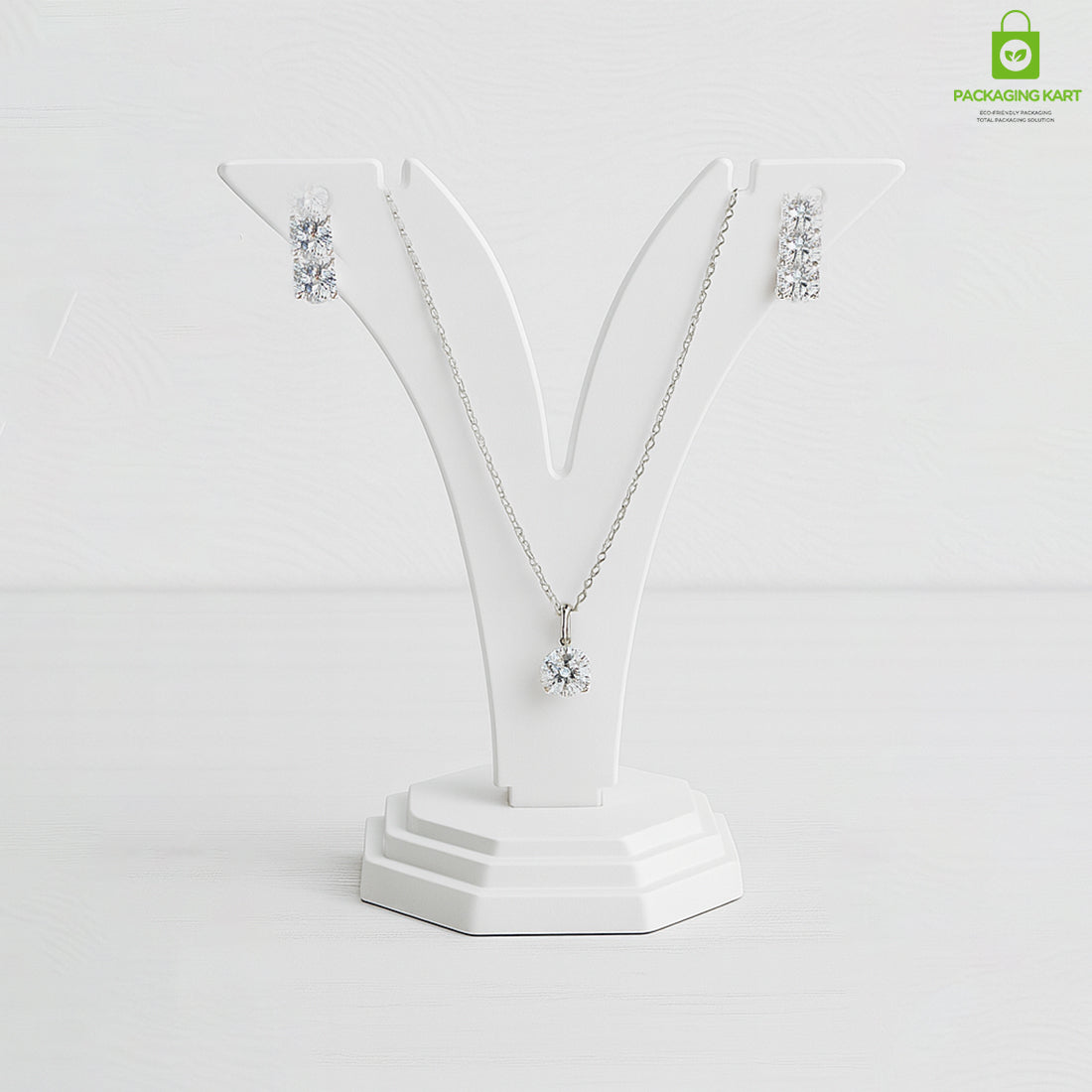 Minimalist White Earring Holder – Y Shape Jewelry Organizer