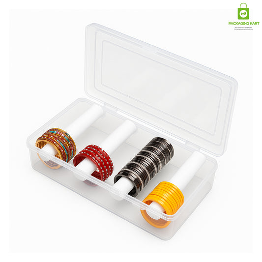 Plastic Bangle Box with 4 Rods – Jewellery Storage Solution