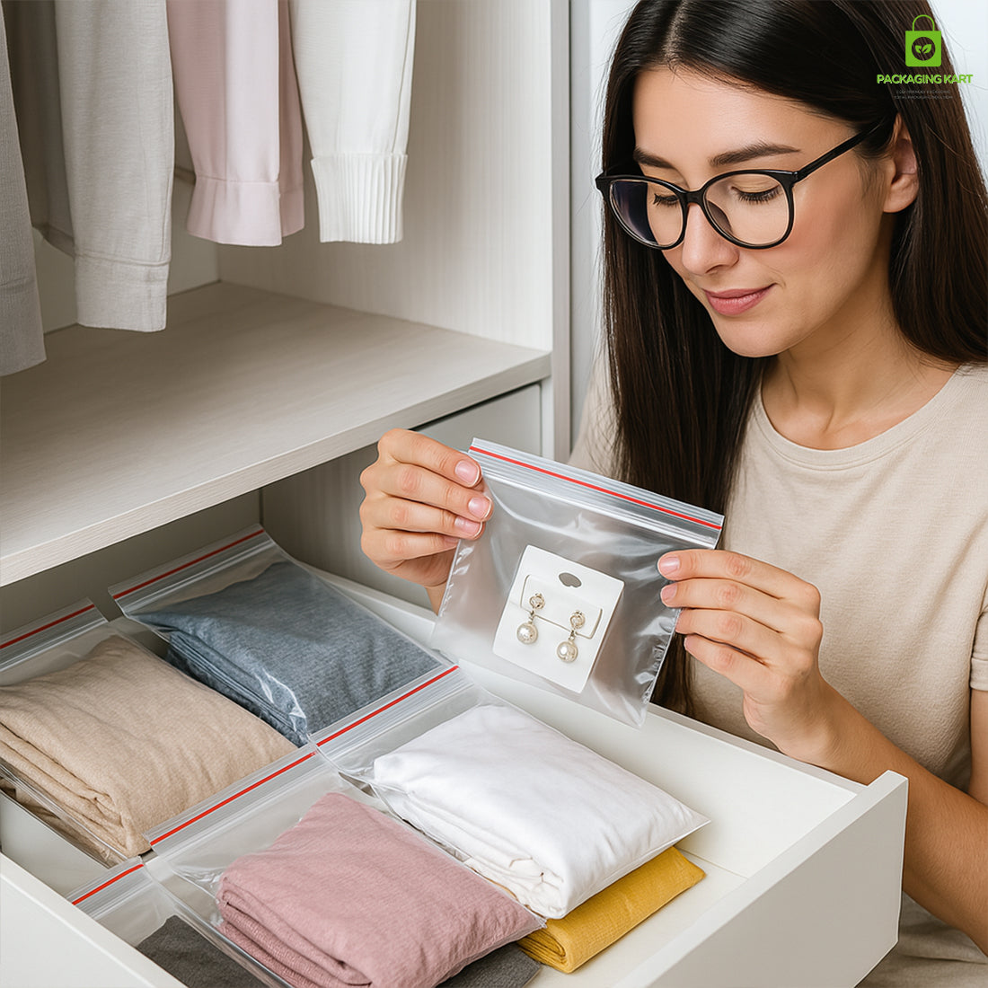 Transparent Zip Lock Bag for Food and Jewellery Packaging