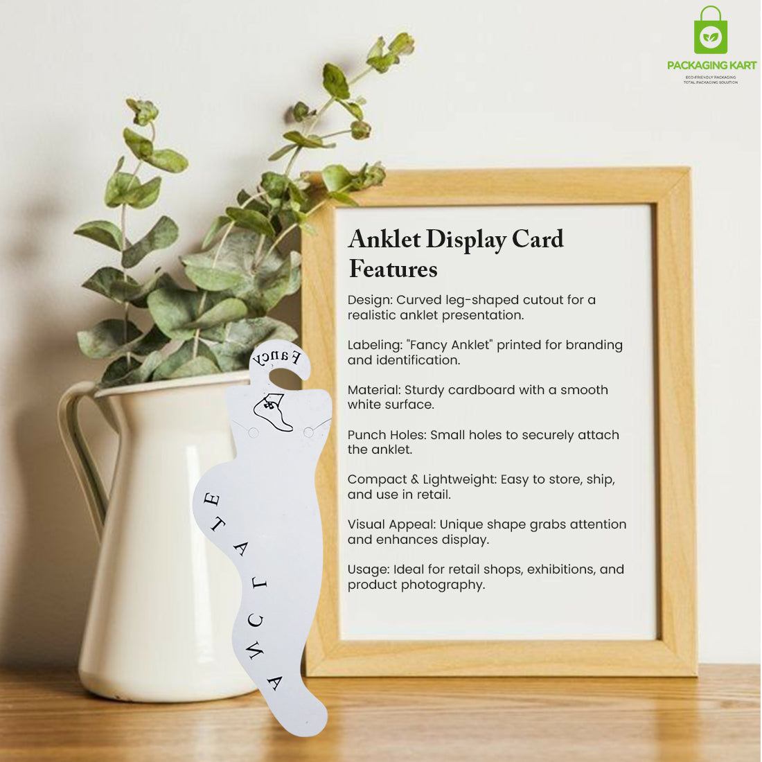 Premium Jewelry Display Card for Anklets and Bracelets
