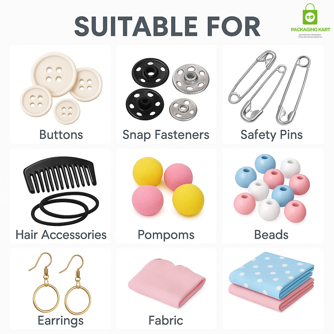 36 Compartment Plastic Jewellery Organizer – Sturdy Storage for Small Items