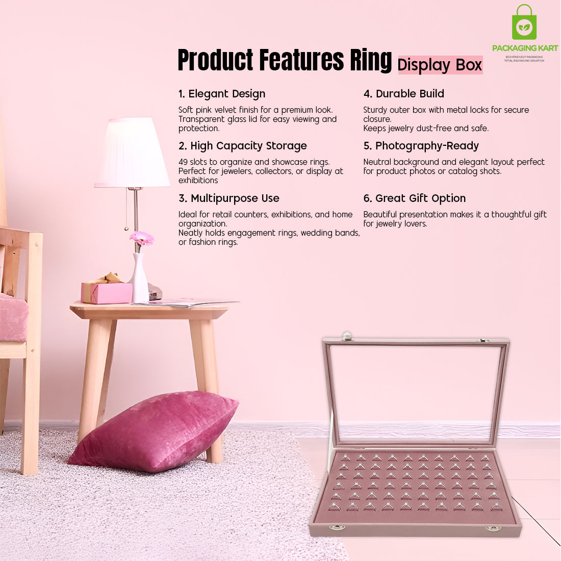 Ring Display Stand – Elegant Jewelry Organizer for Shops & Exhibitions