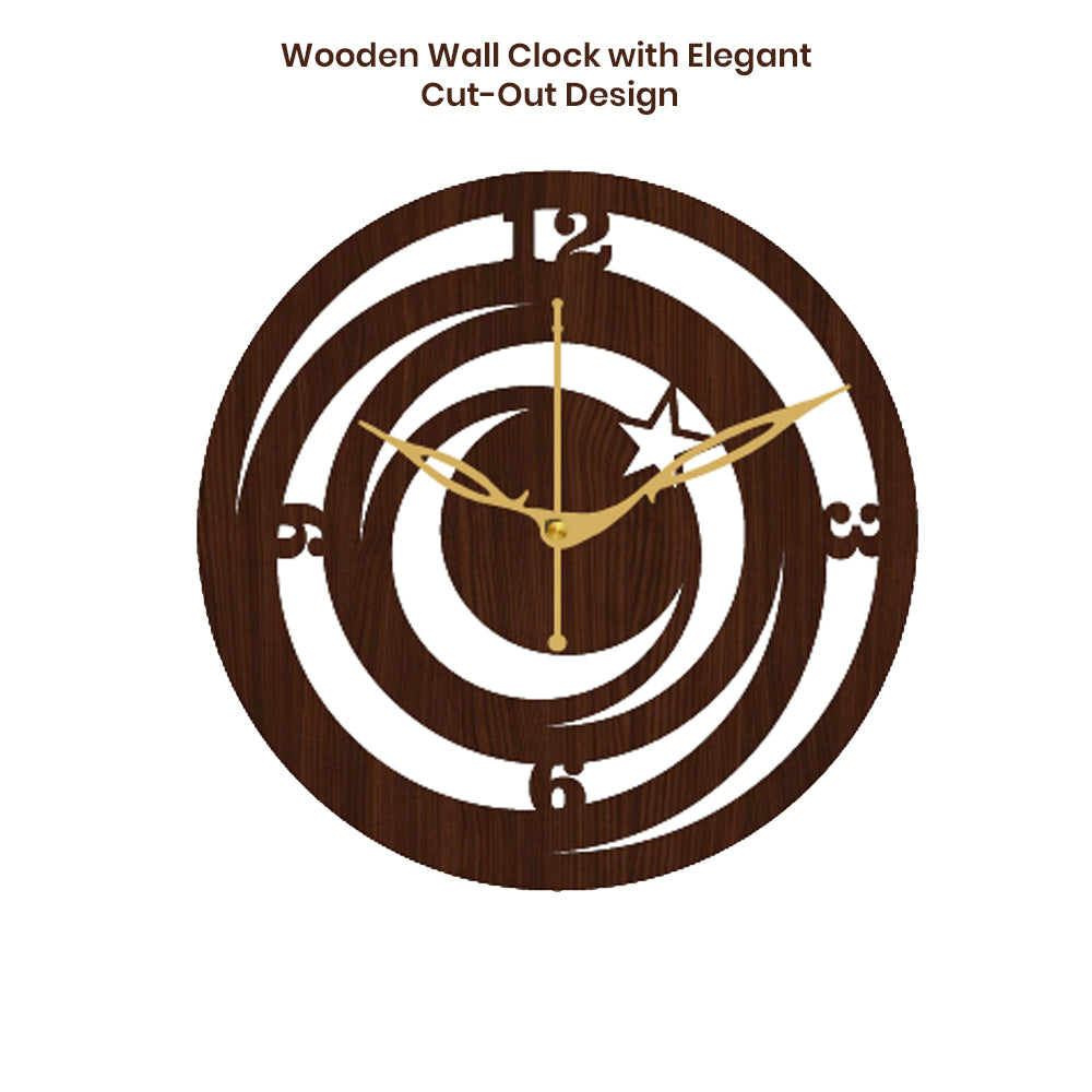 Stylish Wooden Analog Wall Clock – Classic Design