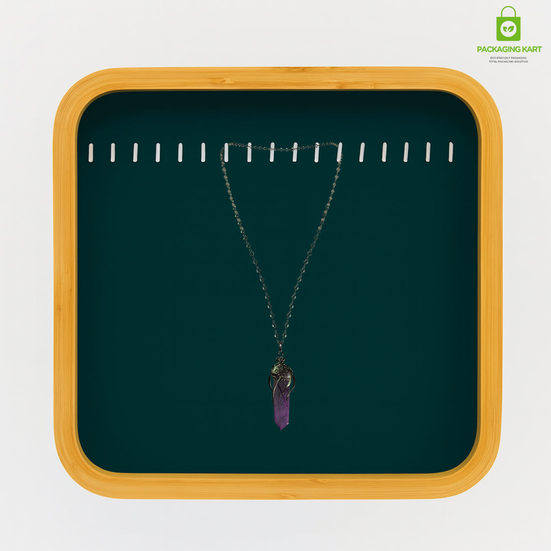 Luxury Green Necklace Display Tray for Jewellery Counters