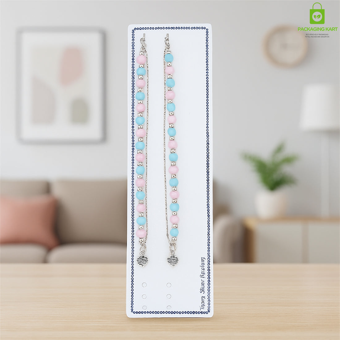 Premium Jewelry Display Card for Anklets and Bracelets
