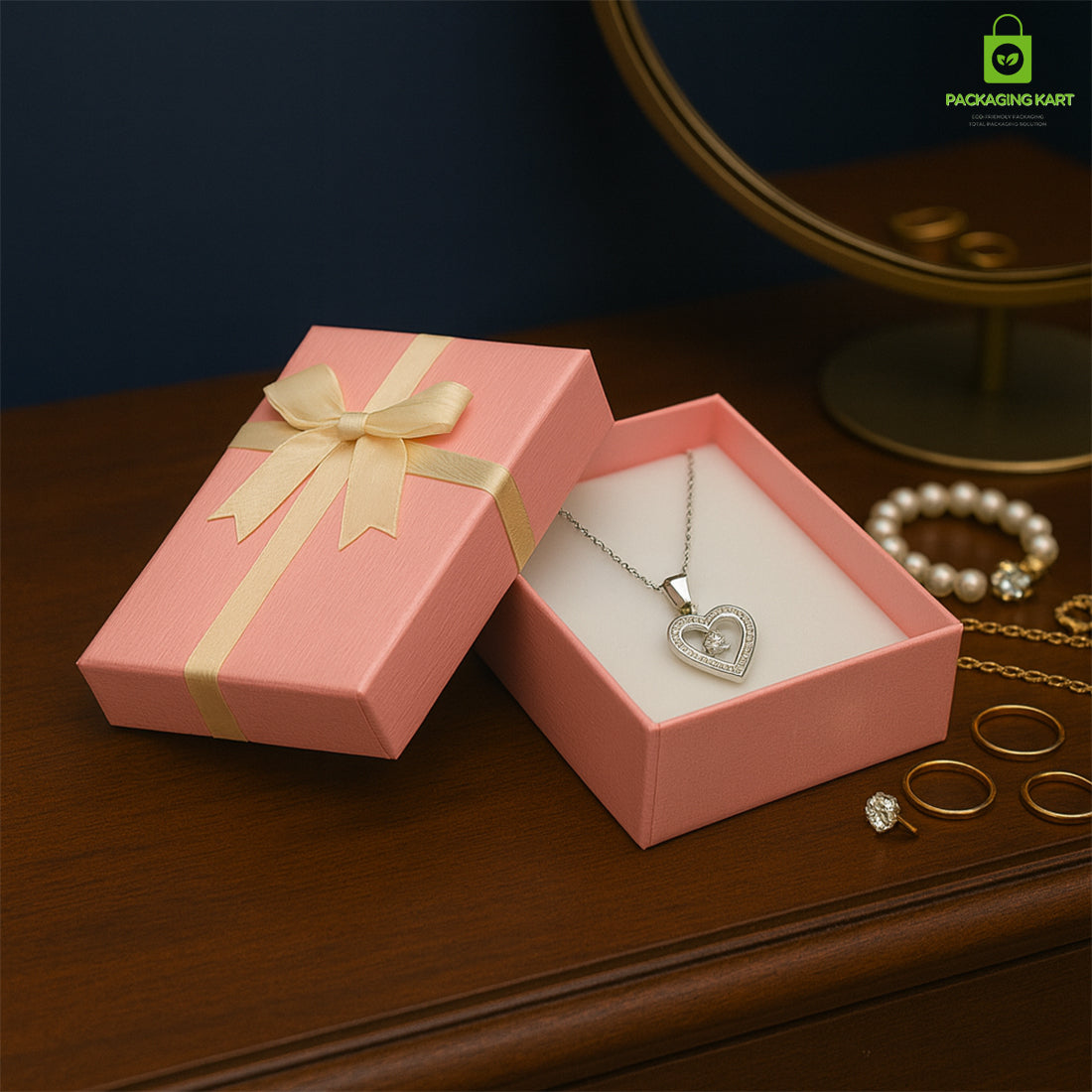 Luxury Light Pink Jewellery Case – Keep Your Rings, Earrings & Necklaces Organized