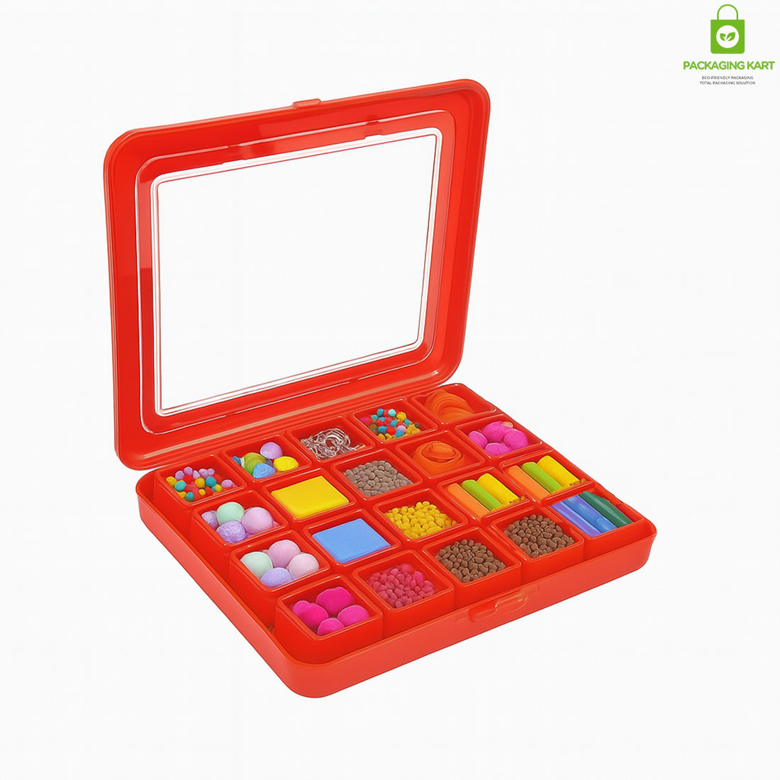 20 Pcs Red Square Jewellery Organizer Box – Durable & Elegant