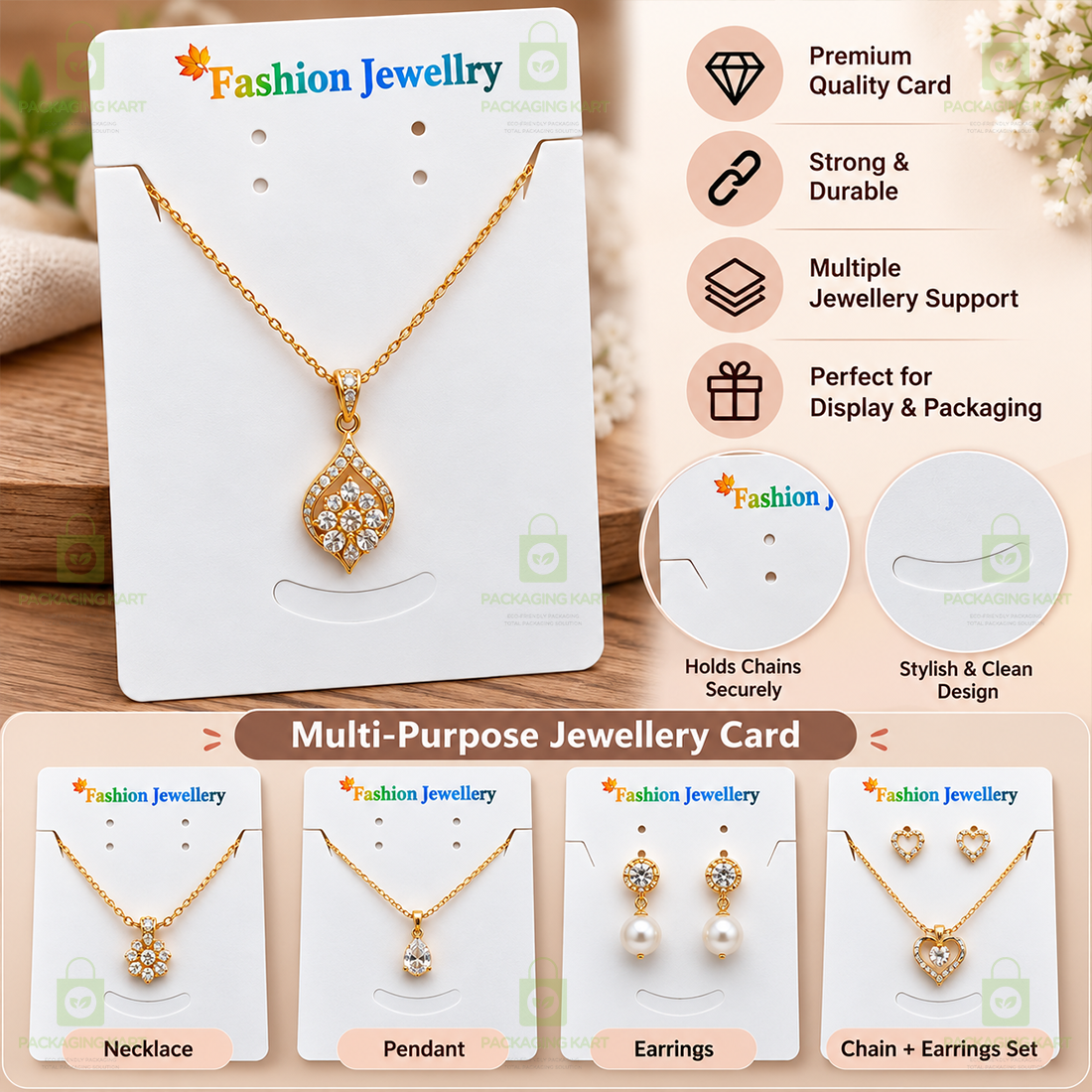 Chain and Mangalsutra Packaging Cards for Jewellery