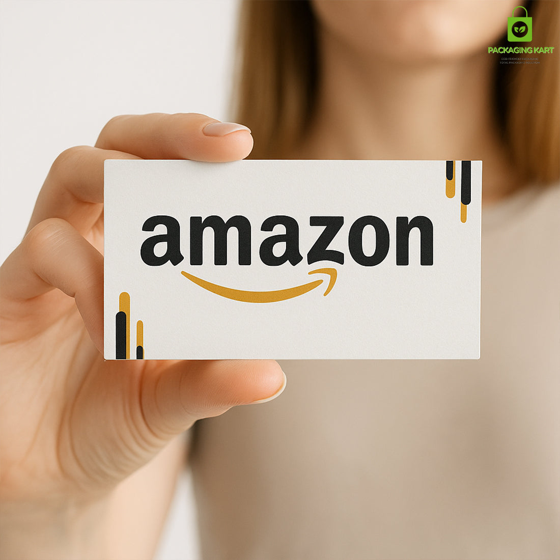 Amazon Seller Feedback Card with 5 Star Rating Message