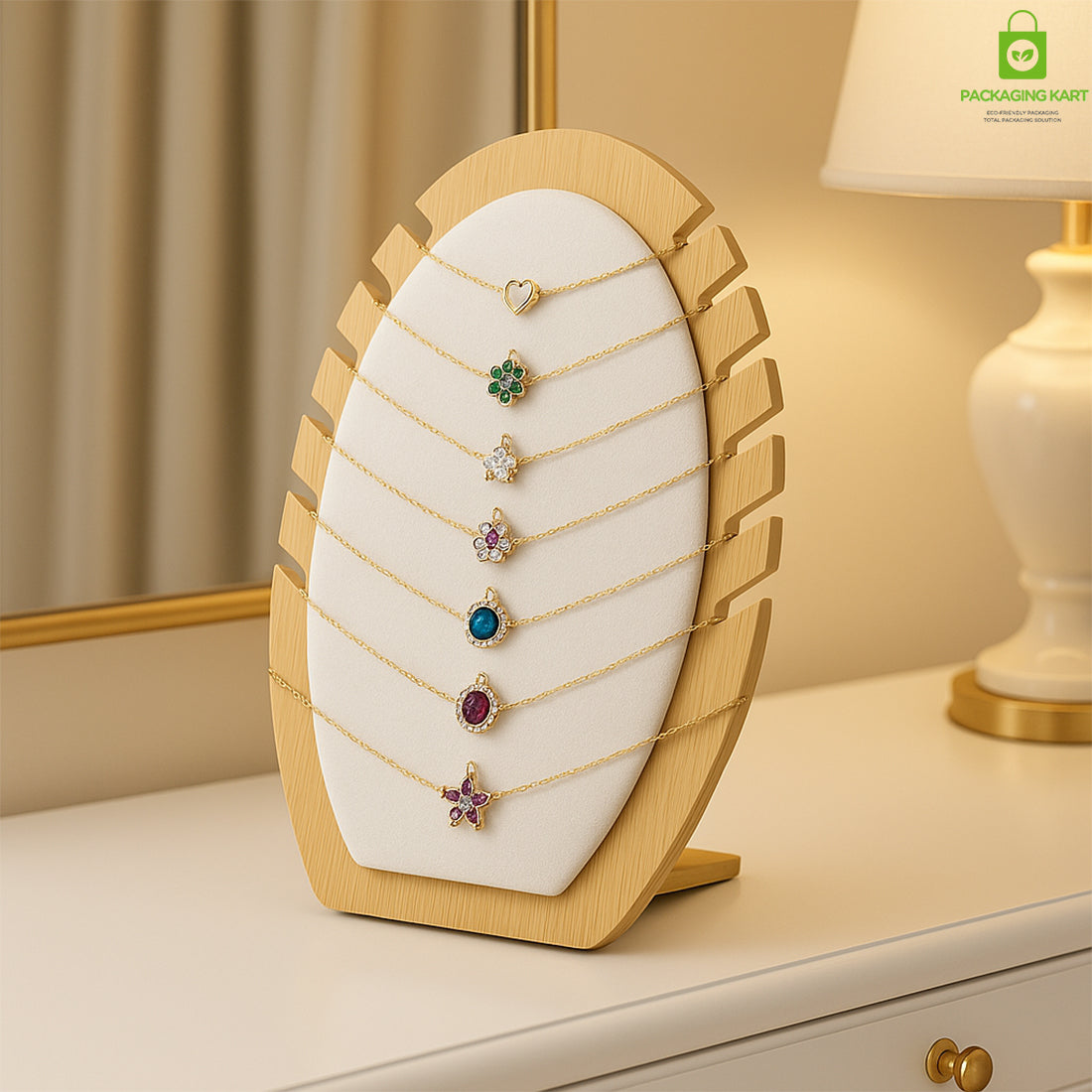Cream Jewellery Fancy Stand for Chain Pendant – Shop & Home Display Organizer
